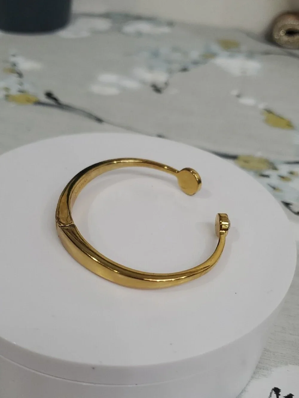 kate spade Gold-Tone Open Cuff Bracelet with Purple Spade and Crystal - Picture 9 of 16